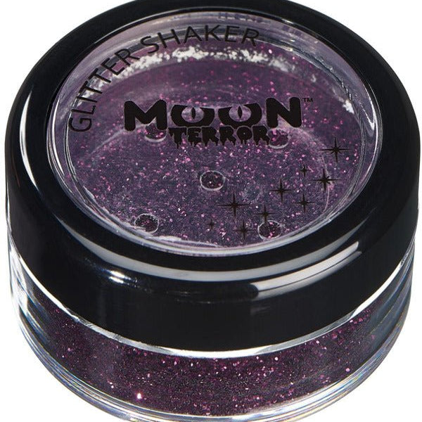 Moon Terror Halloween Glitter Shakers, Purple - Adult Weekender
