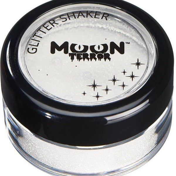 Moon Terror Halloween Glitter Shakers, White - Adult Weekender
