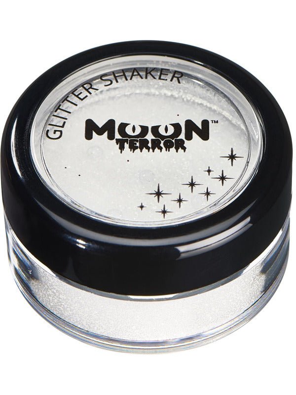 Moon Terror Halloween Glitter Shakers, White - Adult Weekender