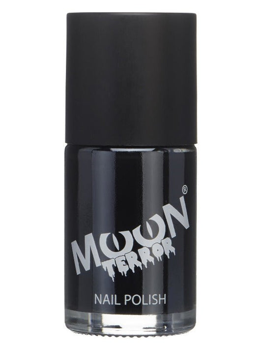 Moon Terror Halloween Nail Polish, Black - Adult Weekender