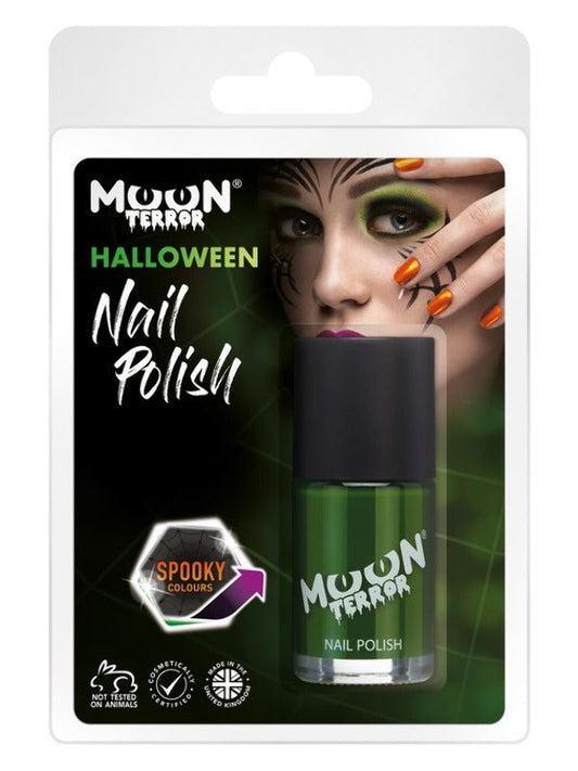 Moon Terror Halloween Nail Polish, Green - Adult Weekender