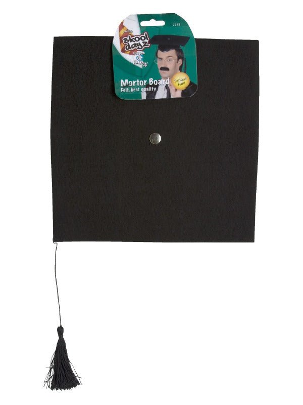 Mortar Felt Board Hat, Black - Adult Weekender