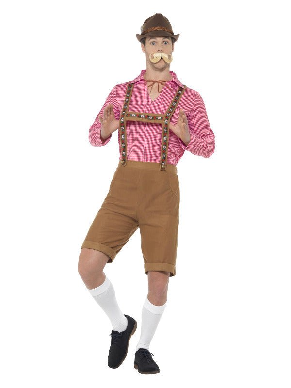 Mr Bavarian Costume, Red &amp; Brown - Adult Weekender