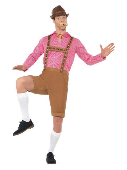 Mr Bavarian Costume, Red & Brown - Adult Weekender