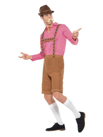 Mr Bavarian Costume, Red & Brown - Adult Weekender