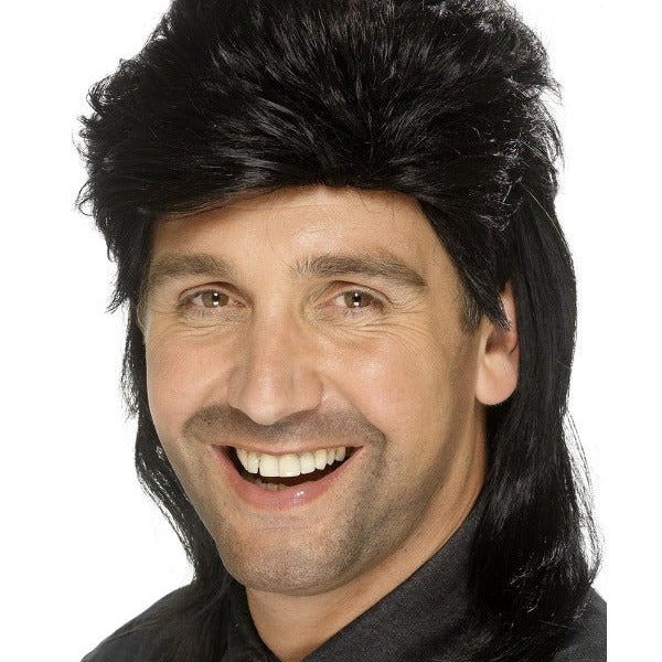 Mullet Wig, Black - Adult Weekender