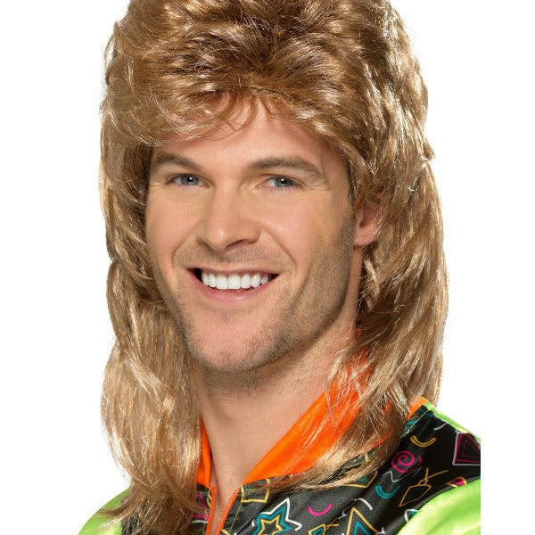 Mullet Wig, Brown - Adult Weekender