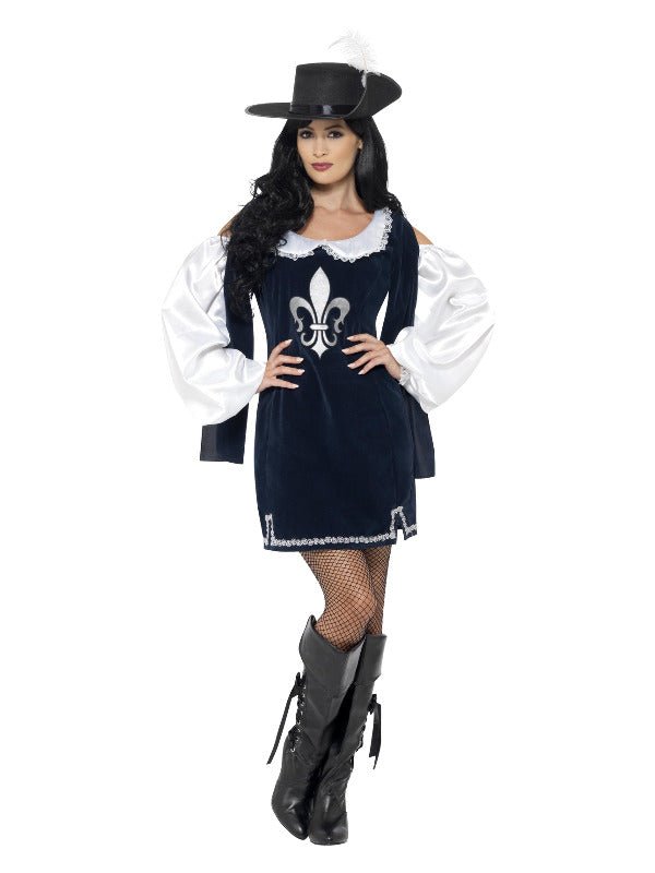 Musketeer Female Costume, Navy - Adult Weekender
