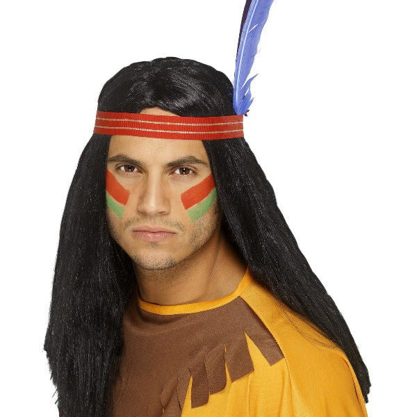 Native American Inspired Brave Wig, Black - Adult Weekender