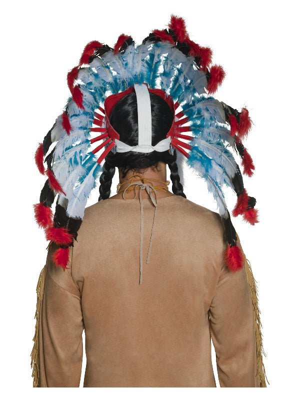 Native American Inspired Headdress, Blue - Adult Weekender