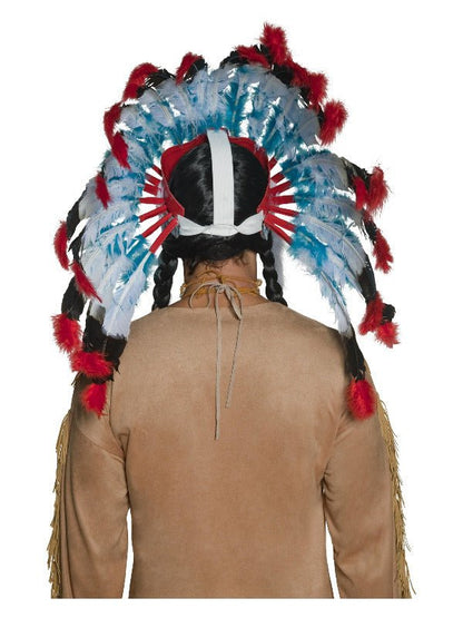 Native American Inspired Headdress, Blue - Adult Weekender