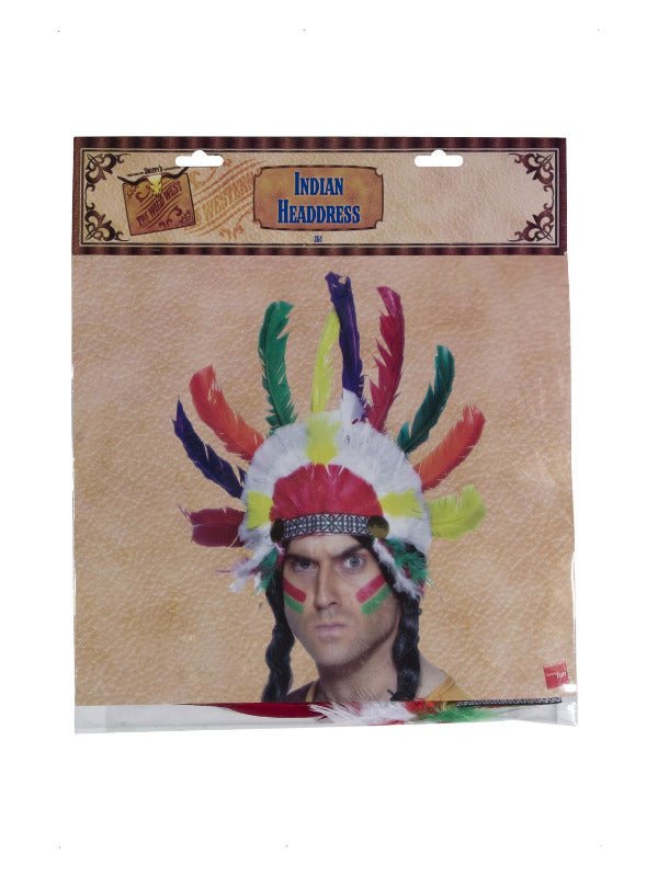 Native American Inspired Headdress, Multi - Coloured - Adult Weekender