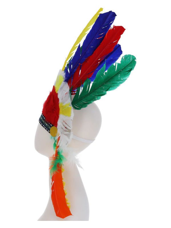 Native American Inspired Headdress, Multi - Coloured - Adult Weekender