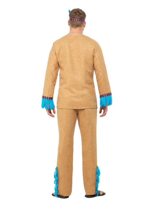 Native American Inspired Warrior Costume, Blue &amp; B - Adult Weekender