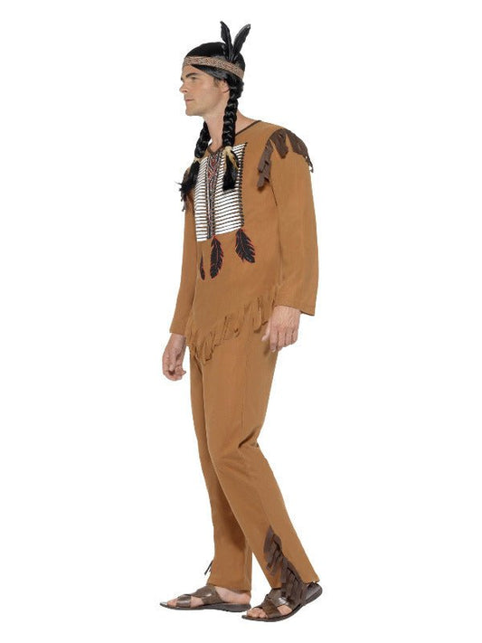 Native American Inspired Warrior Costume, Brown - Adult Weekender
