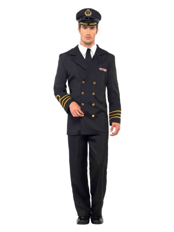 Navy Officer Costume, Black - Adult Weekender