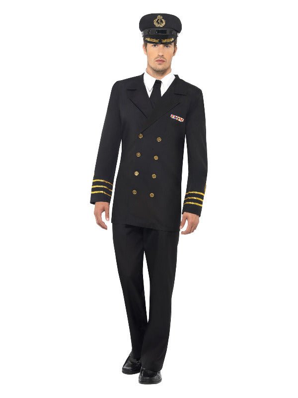 Navy Officer Costume, Black - Adult Weekender