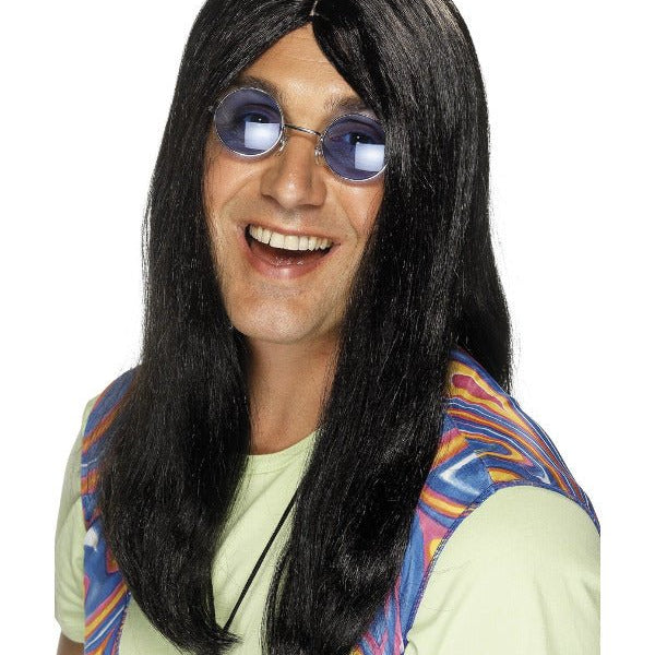 Neil Hippy Wig, Black - Adult Weekender