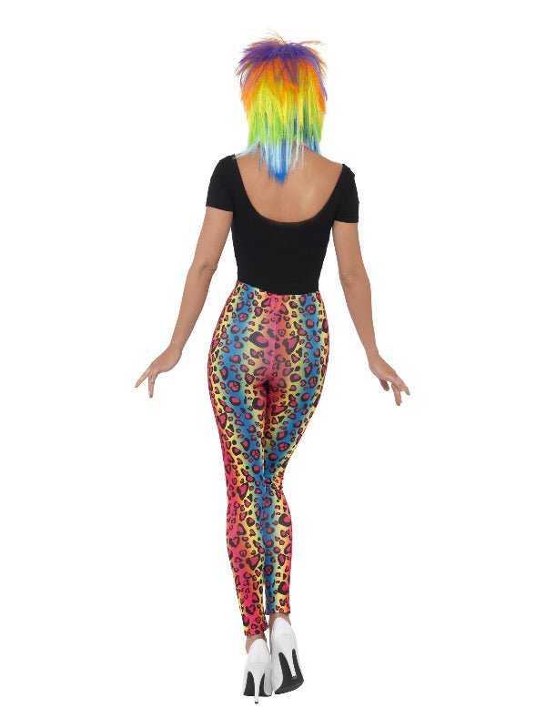 Neon Leopard Print Leggings, Multi - Coloured - Adult Weekender