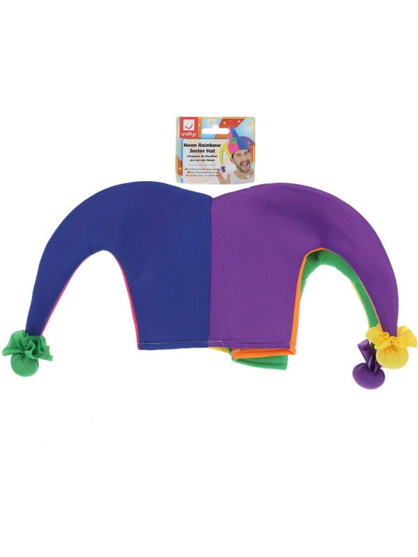 Neon Rainbow Jester Hat - Adult Weekender