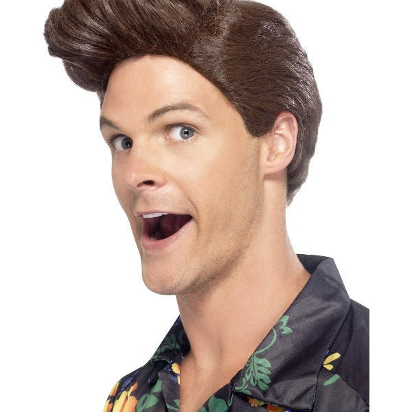 Nineties Detective Wig, Brown - Adult Weekender