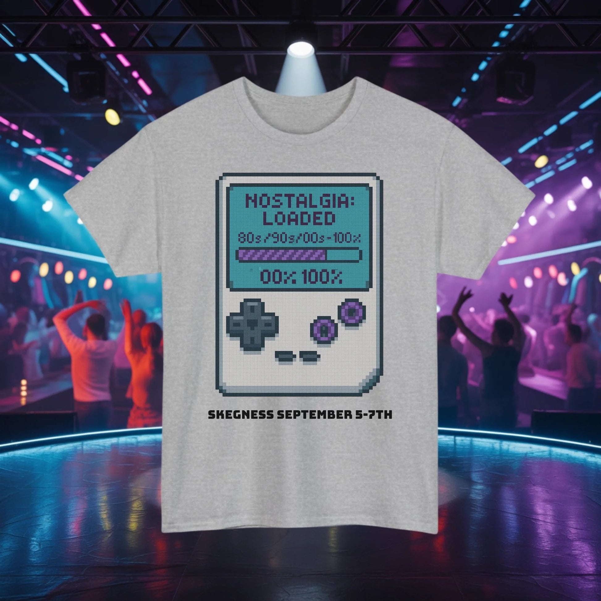 Nostalgia Loaded - Adult Weekender Front and Back Personalised Unisex Heavy T-Shirt Replay - Adult Weekender
