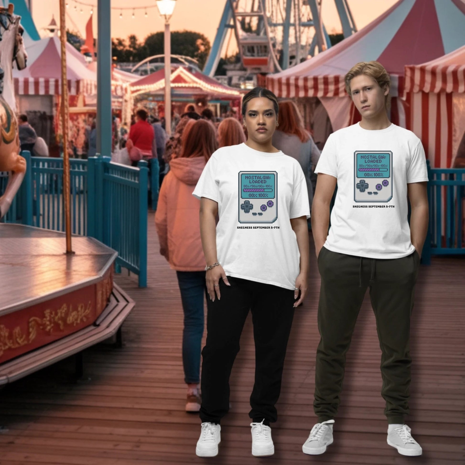 Nostalgia Loaded - Adult Weekender Front and Back Personalised Unisex Heavy T-Shirt Replay - Adult Weekender