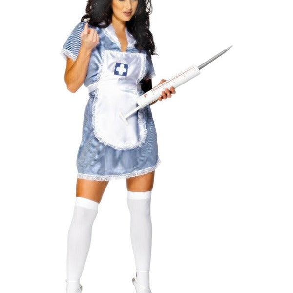 Nurse Naughty Costume, Blue - Adult Weekender