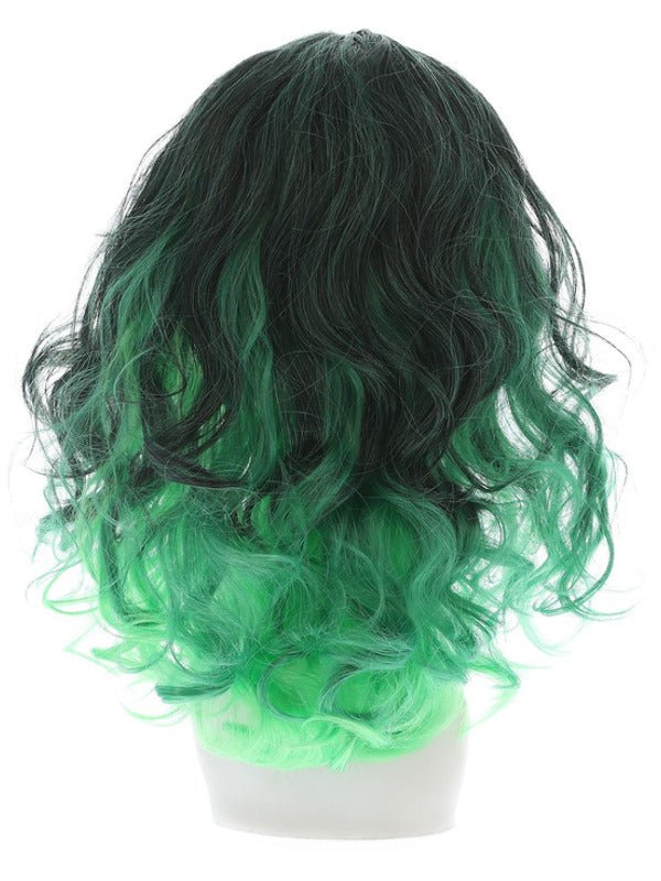 Ombre Wig, Bewitching, Green &amp; Black - Adult Weekender