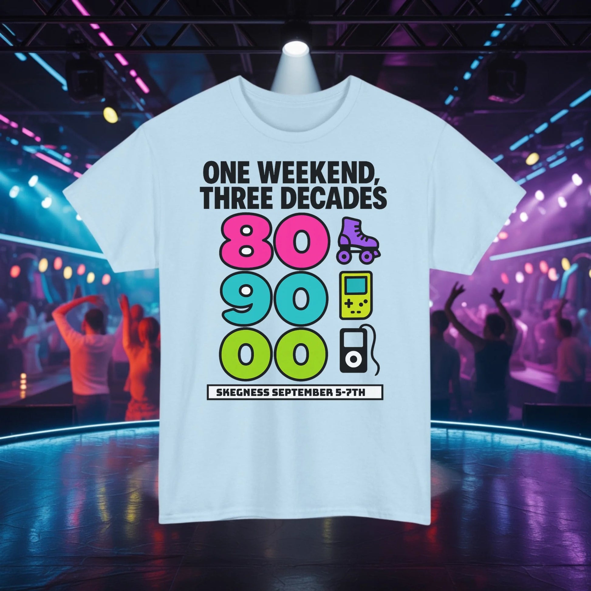 One Weekend Three Decades - Adult Weekender Front and Back Personalised Unisex Heavy T-Shirt Replay - Adult Weekender