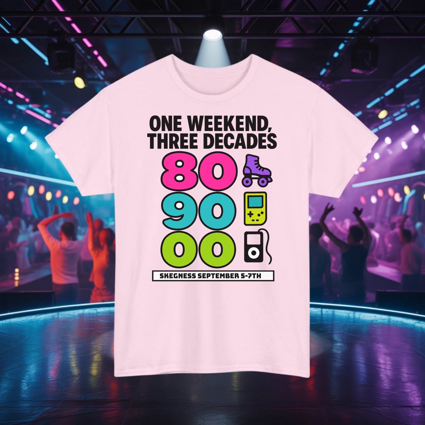 One Weekend Three Decades - Adult Weekender Front and Back Personalised Unisex Heavy T-Shirt Replay - Adult Weekender