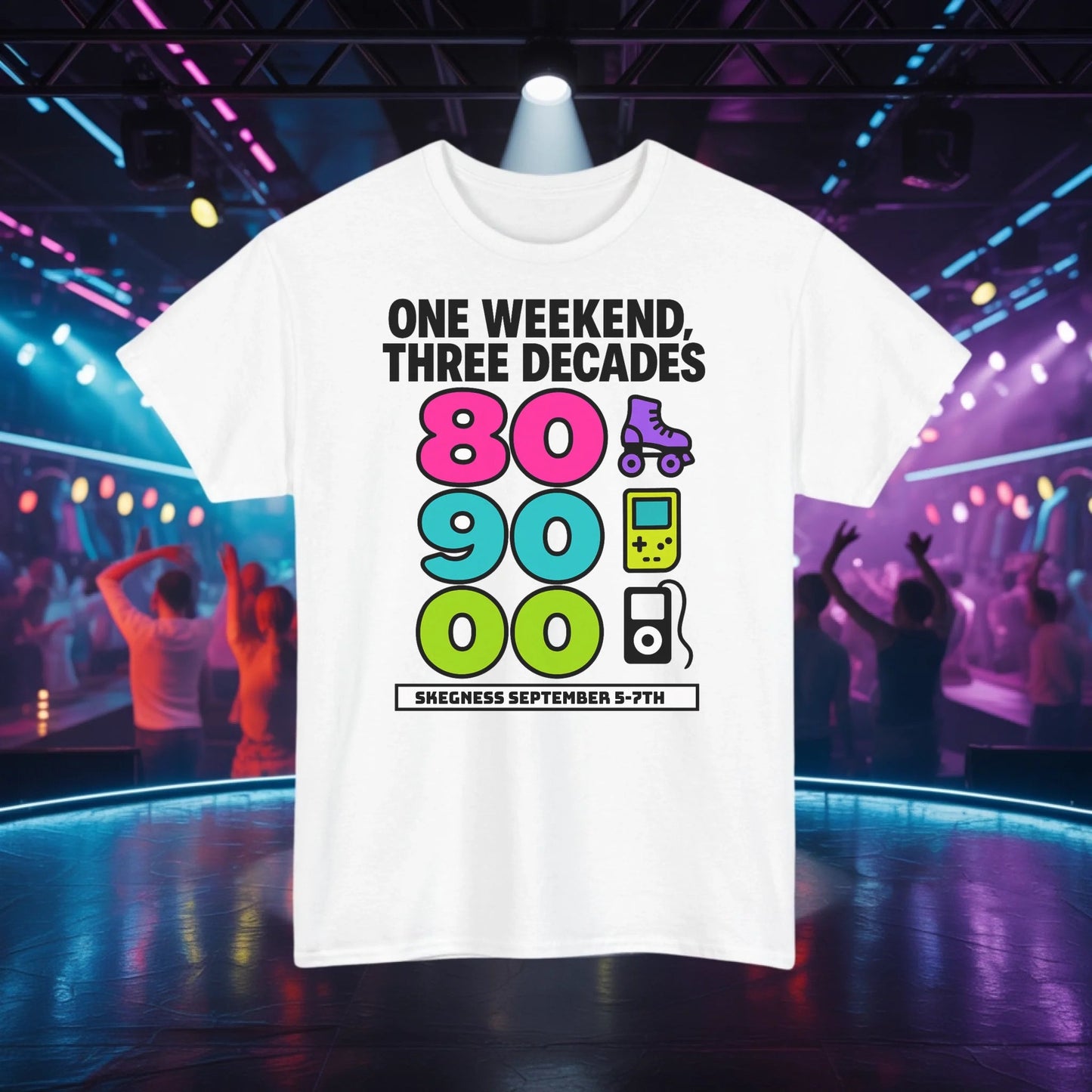 One Weekend Three Decades - Adult Weekender Front and Back Personalised Unisex Heavy T-Shirt Replay - Adult Weekender