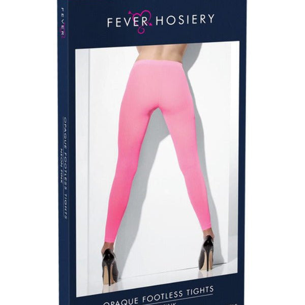 Opaque Footless Tights, Neon Pink - Adult Weekender