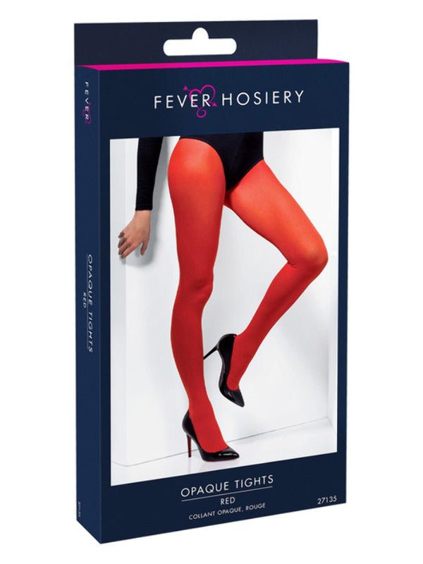 Opaque Tights, Red - Adult Weekender