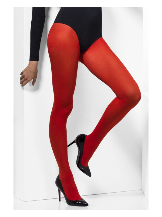 Opaque Tights, Red - Adult Weekender