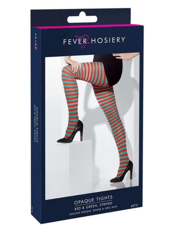 Opaque Tights, Red & Green - Adult Weekender