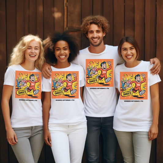 Orange Man - Adult Weekender Front and Back Personalised Unisex Heavy T-Shirt - 90s - Adult Weekender
