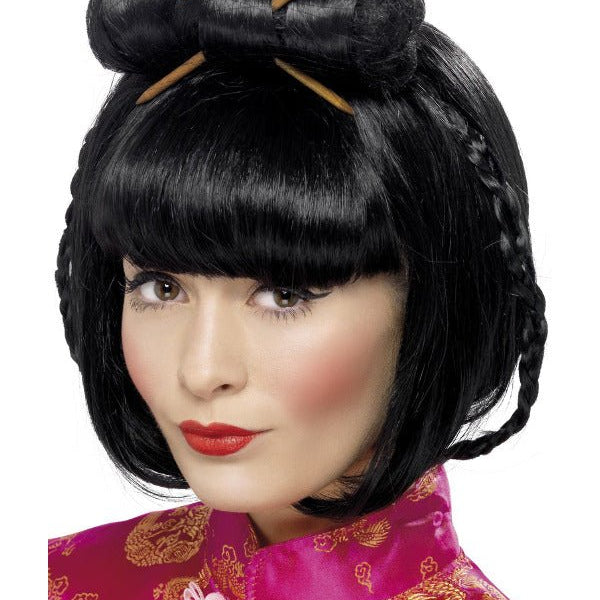 Oriental Lady Wig, Black - Adult Weekender
