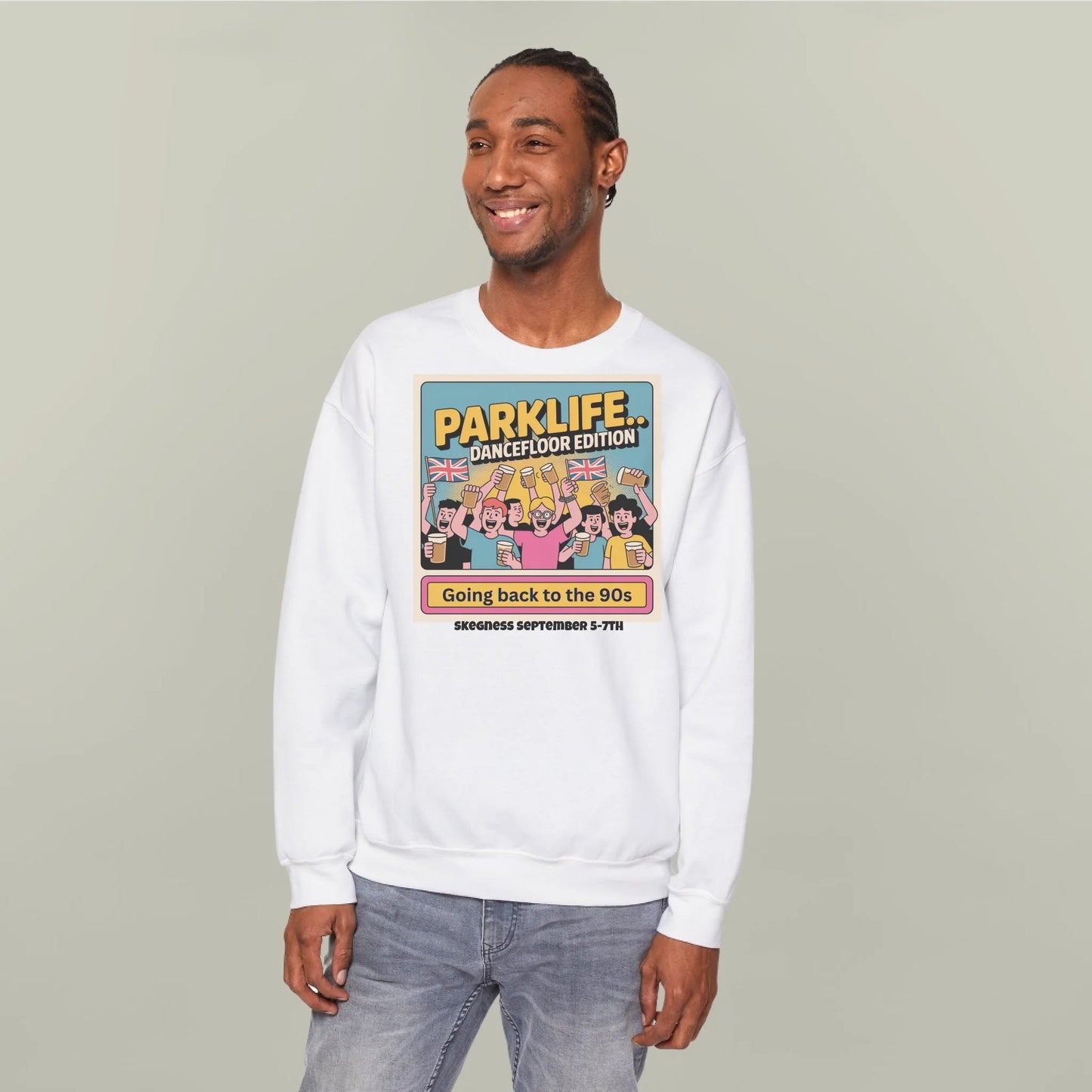 Parklife Dancefloor Edition - Adult Weekender Front and Back Personalised Unisex Heavy T-Shirt or Hoodie - 90s - Adult Weekender