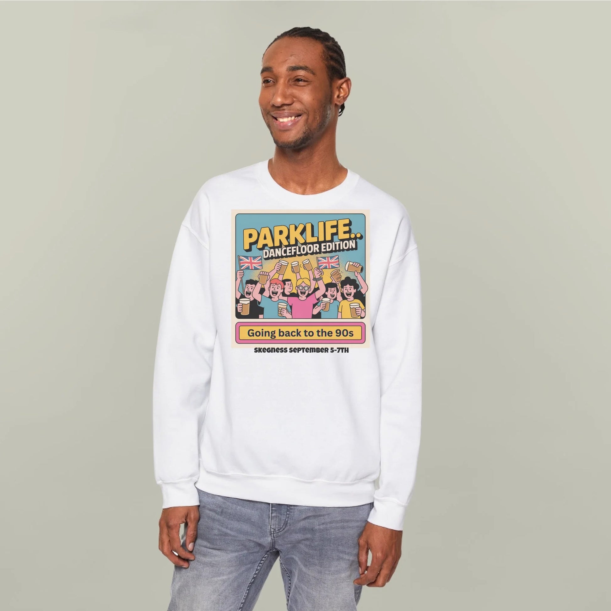Parklife Dancefloor Edition - Adult Weekender Front and Back Personalised Unisex Heavy T-Shirt or Hoodie - 90s - Adult Weekender