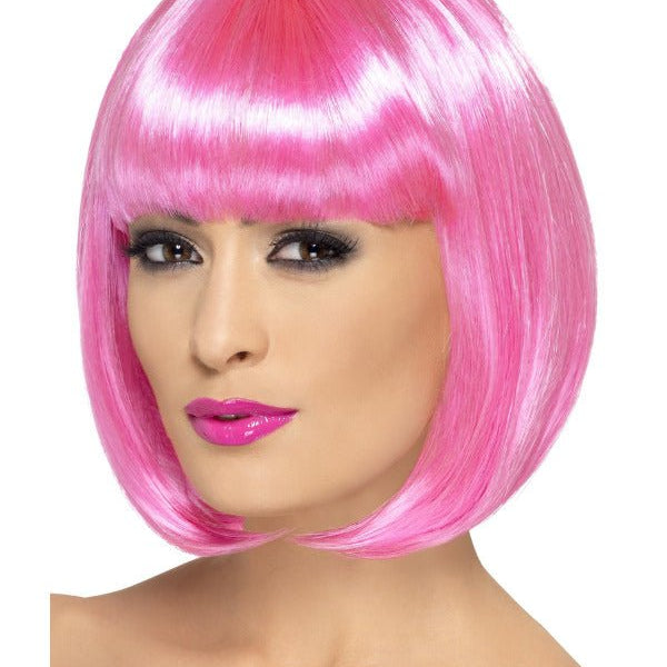 Partyrama Wig, 12 inch, Pink - Adult Weekender
