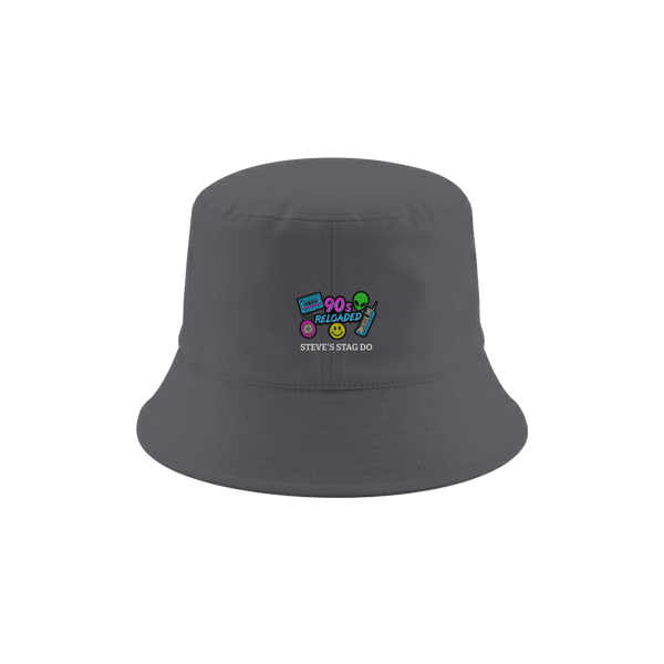 Personalised 90s Inspired Reversible Bucket Hat – Customizable Beechfield B686 - Adult Weekender