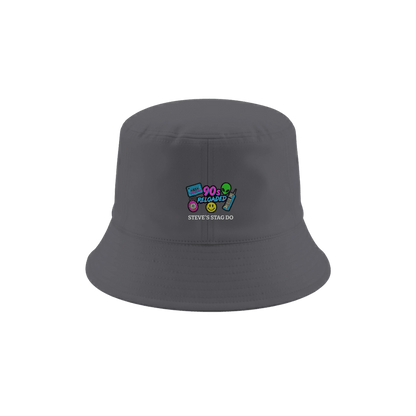 Personalised 90s Inspired Reversible Bucket Hat – Customizable Beechfield B686 - Adult Weekender