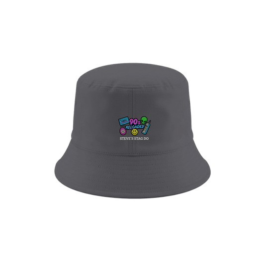 Personalised 90s Inspired Reversible Bucket Hat – Customizable Beechfield B686 - Adult Weekender