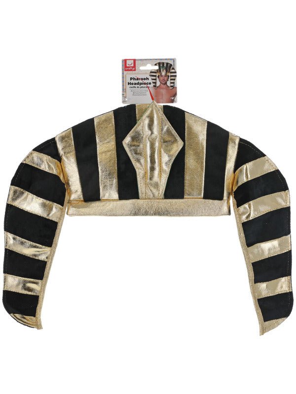 Pharaoh Headpiece, Black &amp; Gold - Adult Weekender