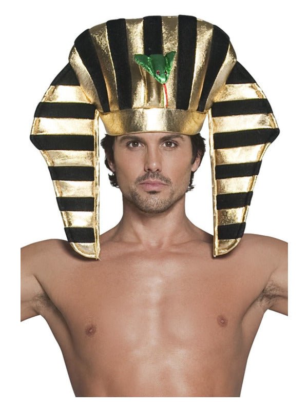 Pharaoh Headpiece, Black &amp; Gold - Adult Weekender