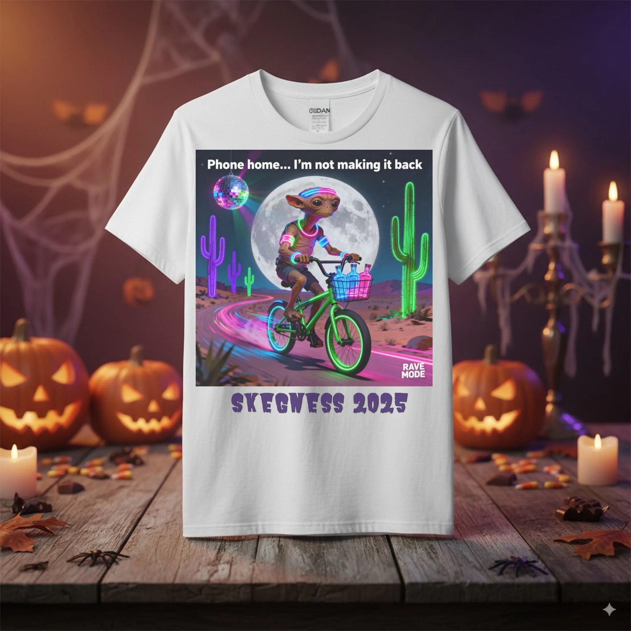 Phone Home - Adult Weekender Unisex Heavy T-Shirt - Stags, Hens, Birthdays Halloween - Adult Weekender