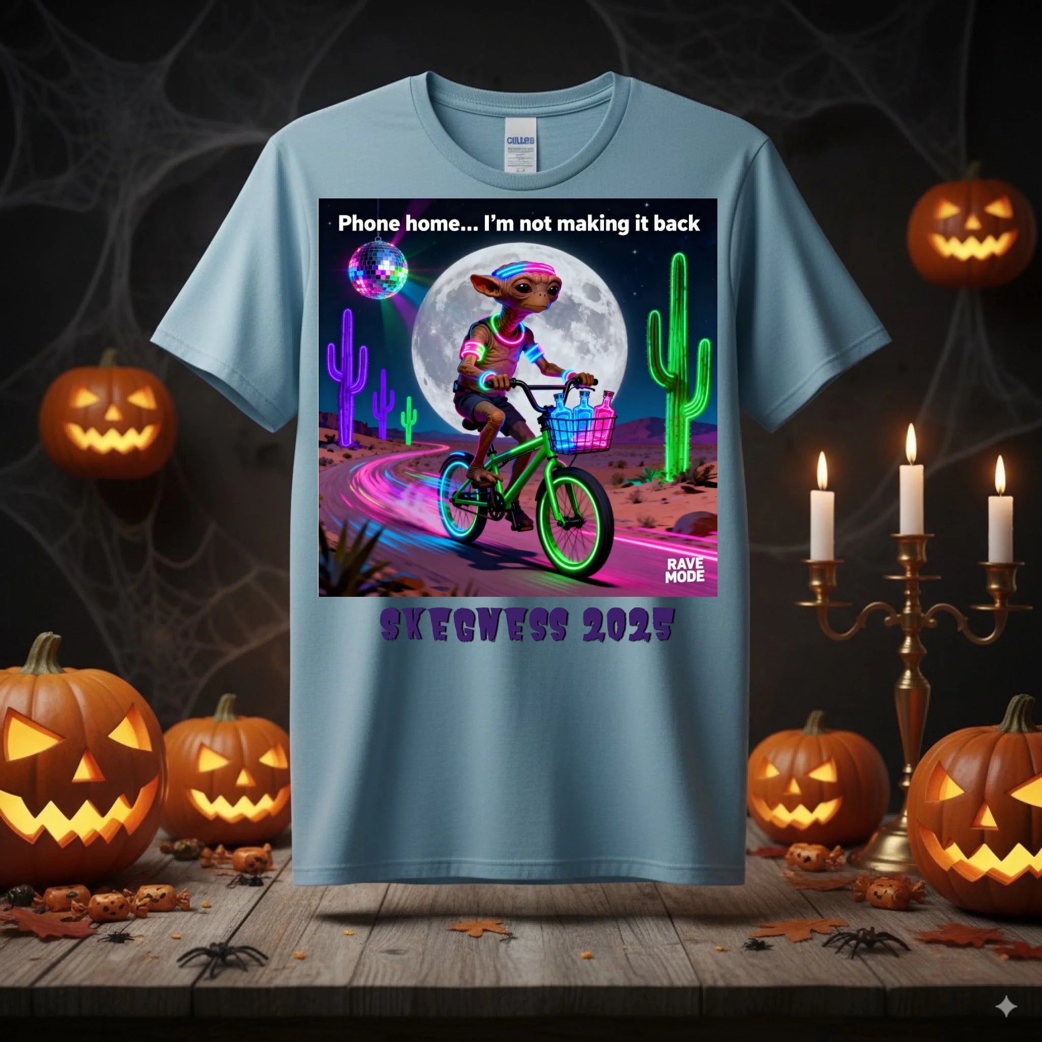 Phone Home - Adult Weekender Unisex Heavy T-Shirt - Stags, Hens, Birthdays Halloween - Adult Weekender