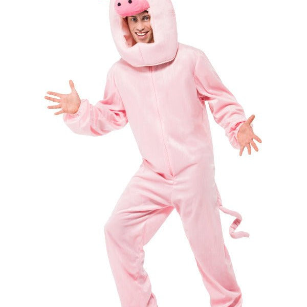 Pig Costume, Pink - Adult Weekender