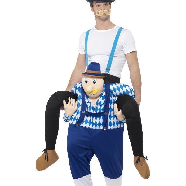 Piggyback Bavarian Costume, Blue - Adult Weekender
